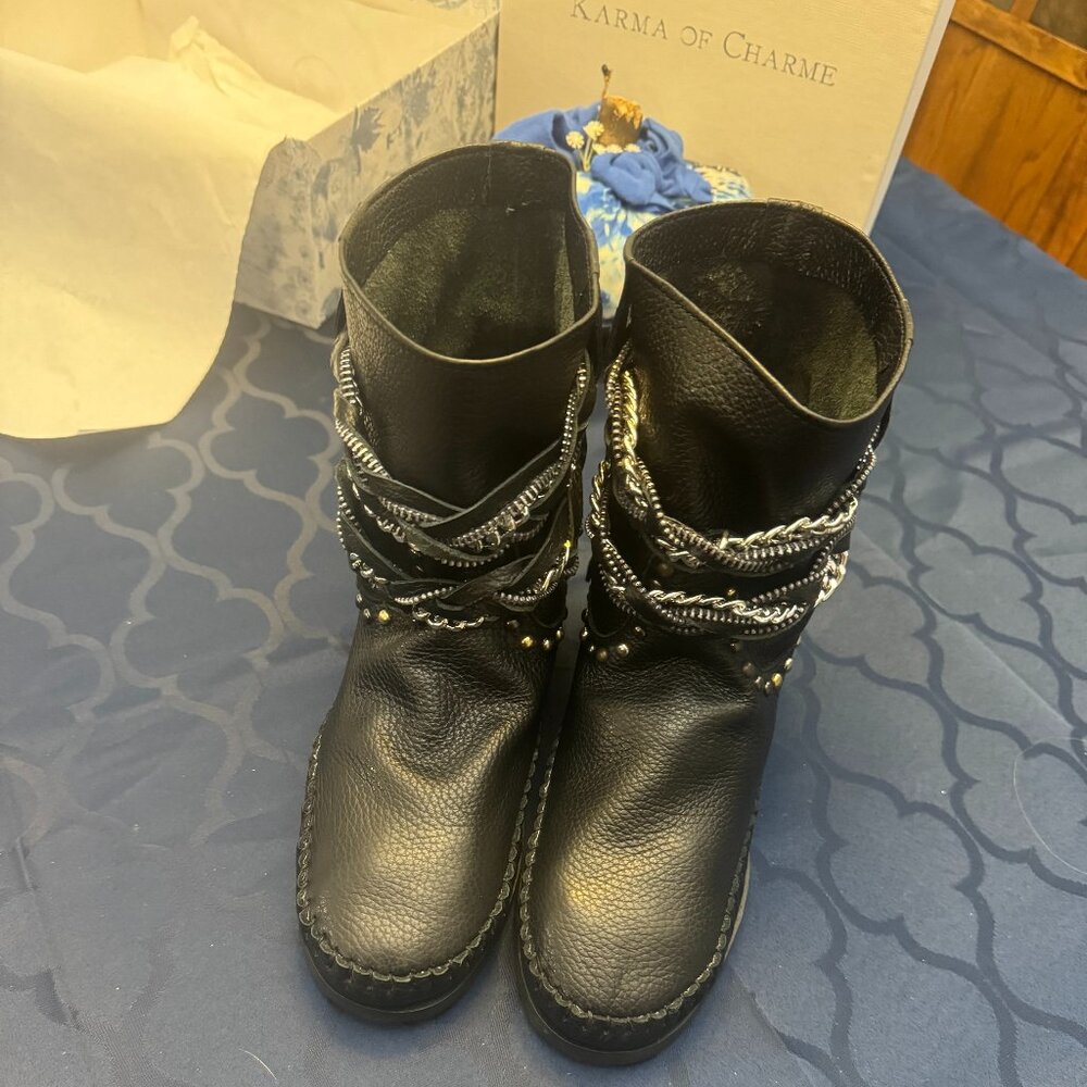 Karma of Charme Italian leather boho boots ~ 40 - Picture 4 of 13